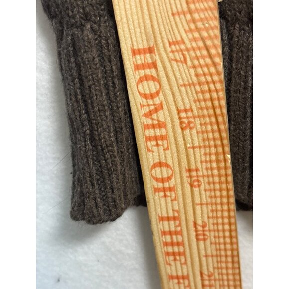 Loft Brown Open Shoulder Knit Sweater Tunic large - Picture 6 of 11